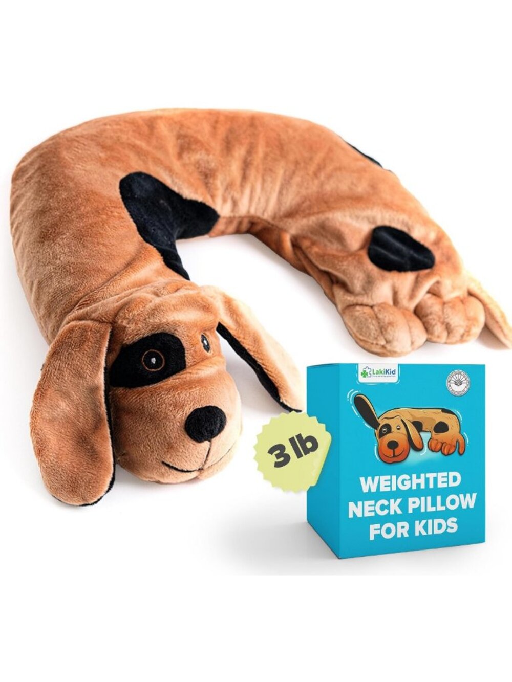 Cozy Kids' Shoulder Wrap Travel Pillow - Soft Beagle Neck Support for Flights